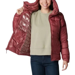 Autumn Park Down Kapüşonlu Termal Kadın Kaz Tüyü Mont