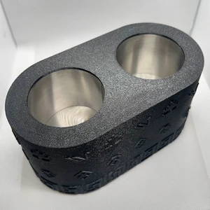 Çift Kadeh Ehlikeyf Kilim Motifli, Termojelli Paslanmaz Çelik, Donarak Soğutan