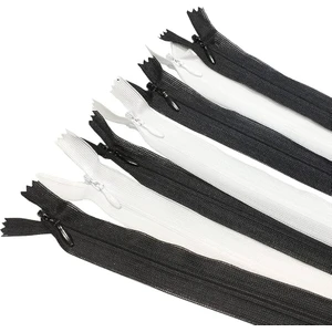 Gizli Fermuar 25 cm 5 Siyah 5 Beyaz