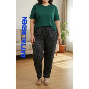 Kadın  Bayan Büyük  Battal  Extra Turbo Jumbo Beden Viskon Süet  Penye Kumaş  2 Yan Cep  Pantolon Eşofman Altı Pijama Altı 150 Kilograma Kadar Olur Bol  Likralı Esneyen Kumaş Bel Lastikli Süs Bagcıklı
