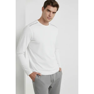 Elemge %100 Pamuk Erkek Süprem Pijama Takımı Compact Penye Gri Beyaz Uzun Kol Cepli Ipli Relax Fit Terletmez