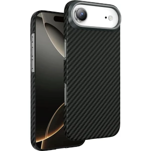 Apple iPhone 17 Air Kılıf Magsafe Şarj Özellikli Ultra Slim Aramid Karbon Fiber Kevlar Kapak