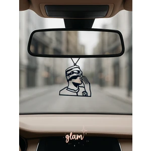 Glam Dekorasyon Araç Dikiz Aynası Aksesuar Araba Dekor Süsü, Futbol Efsane Forvet Osimhen Silüeti Galatasaray, Pla