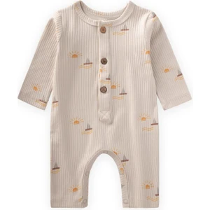 Baskılı Tulum 0-3 Yaş Yelken Desen