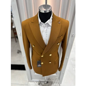 Sabri Zengin Erkek Kruvaze Slim Fit Blazer Ceket