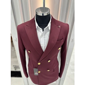 Sabri Zengin Erkek Kruvaze Slim Fit Blazer Ceket