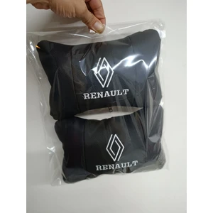 Renault Uyumlu Yeni Logo Suni Deri Lux Oto Boyun Yastığı