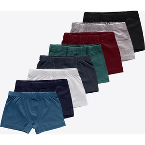 Erkek Çocuk 8'li Pamuk Elastan Boxer 8M209