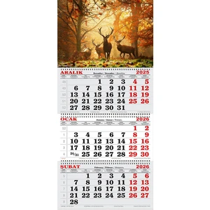 GENC DIJITAL BASKI 2026 Yılı Gemici Takvimi-Geyikler