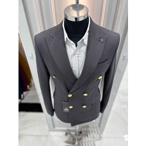 Sabri Zengin Erkek Kruvaze Slim Fit Blazer Ceket