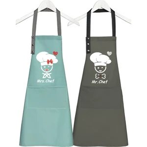 Kumaş Mutfak Önlüğü Seti 2'li Leke Tutmaz Su Itici %65 Pamuk %35 Polyester Kadın - Erkek Chef Şef Önlük
