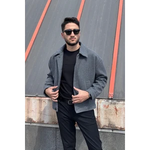 Gömlek Yaka, Oversize-Fit, Old Money Culture, Düğmeli, Kaşe Kumaş Ceket 24USEC05