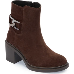Kahve Hakiki Süet Deri Kadın Casual Bot - K24K1BT67746-B85