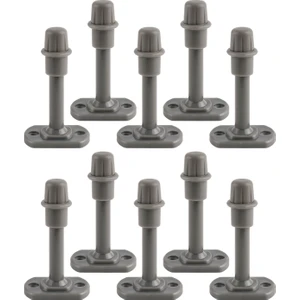 10 Adet Gri Mobilya Kapı Arkası Kolu Stoperi Tamponu 8 cm Plastik Stopu Durdurucusu Tutucu Tutacağı