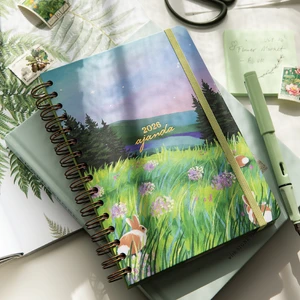 2026 A5 Spiralli Renkli Haftalık Ajanda 12 Aylık – Motivasyon Sayfalı Manzara