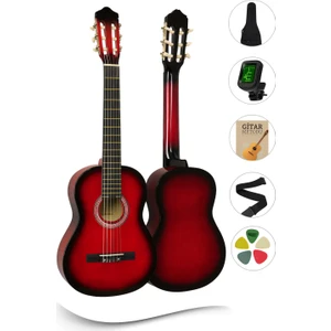 CE-55RD Kırmızı Klasik Gitar 4/4 ( Taşıma Kılıfı, Gitar Askısı, Tuner, Metod ve Pena Hediyeli)