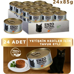 Natural Tavuk Etli Konserve Yaş Kedi Maması 85 GRX24
