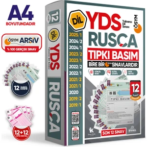 Karakutu Yayınları 2026 Yds Rusça Ösym Tıpkı Basım Çıkmış Soru Deneme Paketi 12LI Fasikül Seti