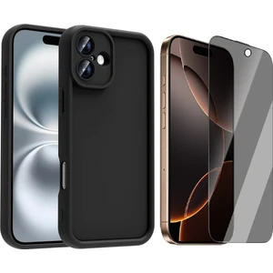 iPhone 16 Plus Kılıf Kamera Korumalı Zore Ananas Kapak + Hayalet Ekran Koruyucu