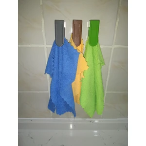 Akıllı Havlu Tutucu 2’li Kahverengi Set – Delmeden Yapışkanlı, Otomatik Top Sistemli Askı