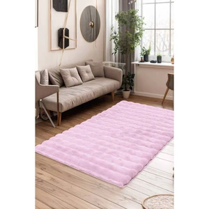 Maya Tavşan Tüyü Peluş Bubble Halı | Kaymaz Tabanlı Makinede Yıkanabilir Yumuşak Halı |beyaz| MYA01