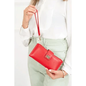 Newish Polo El Askılı Klipsi Fermuarlı Soft Suni Deri Kadın Portföy Cüzdan-Büyük Boy