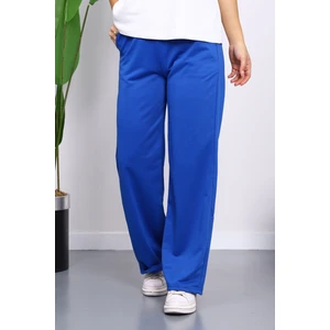 İmaj Butik Saks Mavi Bel Lastikli İki İplik Palazzo Eşofman Alt