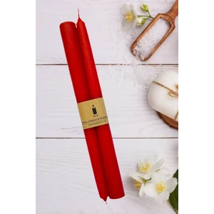 Şamdan Mum Yılbaşı Seri - Kırmızı Renk - 2 Adet