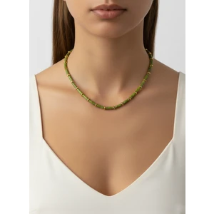 Renk Harmanı Doğal Taş Boncuk Kolye