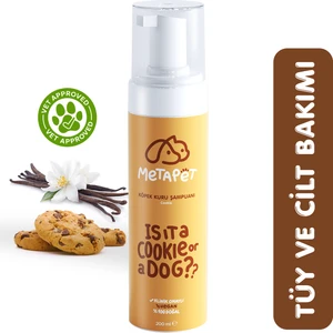 Vanilya Kokulu Köpek Kuru Köpük Şampuanı | Doğal ve Organik Formül, Yavru Köpeklere Uygun