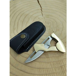 El Yapımı Pirinç Kabze Paslanmaz Çelikten Haylet Çakı Erkekler Için Kişiselleştirilebilir Hediye Kamp ve Doğa Bıçağı