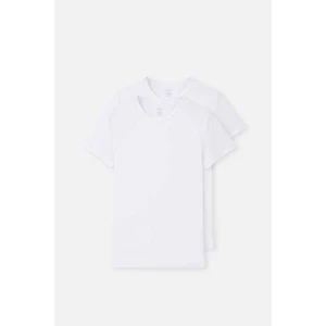 Erkek Pamuklu O Yaka 2'li Paket Tshirt D5120