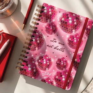 2026 A5 Spiralli Renkli Haftalık Ajanda 12 Aylık – Motivasyon Sayfalı Disco