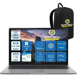 Expertbook P1 P1503 Intel Core I7-13700H 40GB Ddr5 1 TB SSD Wın 11 Pro 15.6 Fhd Intel UHD Taşınabilir Bilgisayar + NOTEBOOK ÇANTASI 