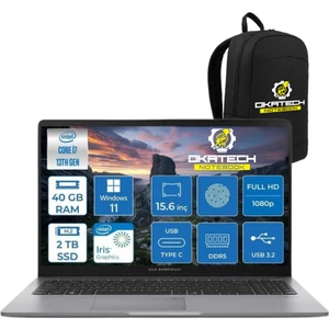 Expertbook P1 P1503 Intel Core I7-13700H 40 GB Ddr5 2 TB SSD Wın 11 Pro 15.6 Fhd Intel UHD Taşınabilir Bilgisayar + NOTEBOOK ÇANTASI