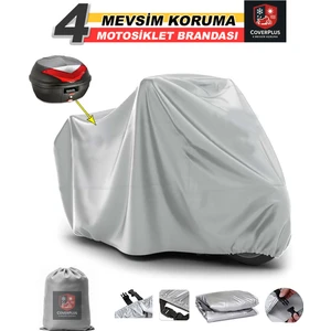 Mondial 125 Drift L Branda (Arka Çanta Uyumlu) Motosiket Brandası  (Gri Renk) Motor Örtüsü Çadır Su Geçirmez Motosiklet Kılıfı Motor Brandası