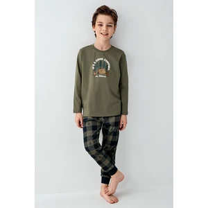 Erkek Çocuk Haki Pijama Takımı