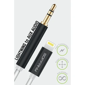 AC-300 3.5 mm Jack Lıghtnıng Aux Kablo - Siyah