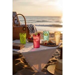 EW's Kitchenware Akrilik Renkli 6'Lı Uzun Bardak & Su Meşrubat Bardağı 750 ml ( Cam Değildir )