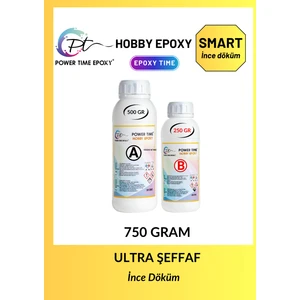 Power Time Epoxy Hobby Epoxy Smart/ Hobi Epoksi Reçine Ultra Şeffaf ve Parlak Ince Döküm