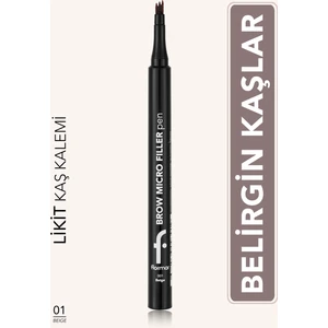 Brow Micro Filler Tarayıcı Keçe Uçlu Kaş Kalemi (01 Beige) 8682536093019