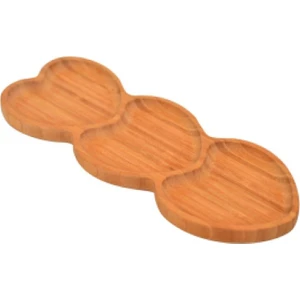 Amor 3 Bölmeli Kalp Çerezlik - Açık Kahverengi - 27 cm