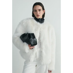 Suud Collection Ekru Lexi Suni Kürk Ceket