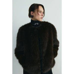 Suud Collection Acı Kahve Lexi Suni Kürk Ceket