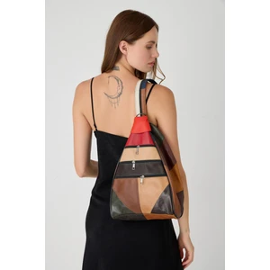 Green Norths Özel Tasarım Hakiki Deri Sırt ve Kol Çantası Fonksiyonel Çanta