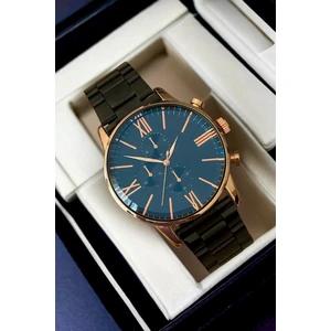 Güncel Vitrin Premium Infinity Ipc Kaplama Siyah Rose Erkek Kol Saati