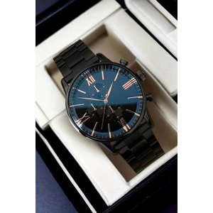 Güncel Vitrin Premium Infinity Ipc Kaplama Siyah Bakır Erkek Kol Saati