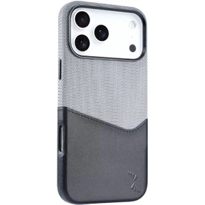 Apple iPhone 17 Pro Max Uyumlu Kılıf Zebana Zeyra M-Safe Kartlıklı Deri Kılıf Siyah