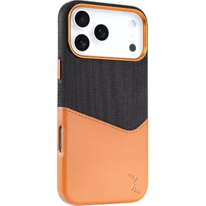 Apple iPhone 17 Pro Max Uyumlu Kılıf Zebana Zeyra M-Safe Kartlıklı Deri Kılıf Kahverengi