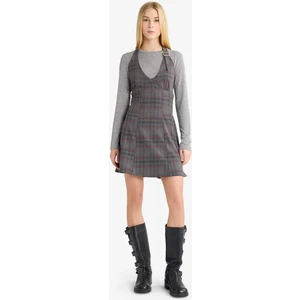 Halter Yaka Kareli Mini Elbise G3860AX25AU